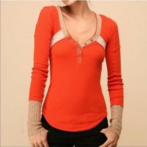 Free People RARE Nordic Nuzzle Lambswool Trim Thermal Large